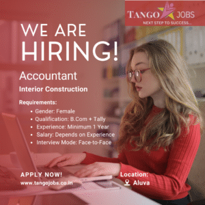 Accountant Aluva Female Job Interior Construction