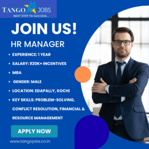 HR Manager Edapally Kochi Automobile Services Job