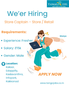 Store Captain Kochi Fresher Retail Job