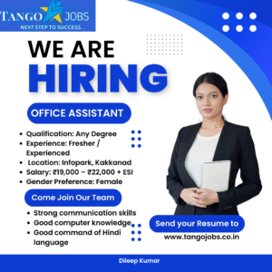 Office Assistant Infopark Kakkanad Female Hospitality Job