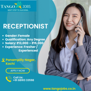 Receptionist Panampilly Nagar Kochi Front Office Job