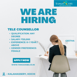 Tele Counsellor Kalamassery Kochi Female Fresher Job