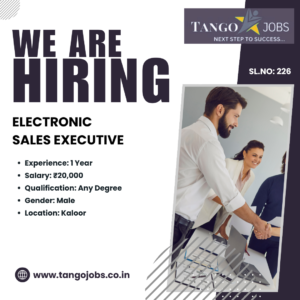Electronics Sales Executive Kaloor Kochi Job Vacancy